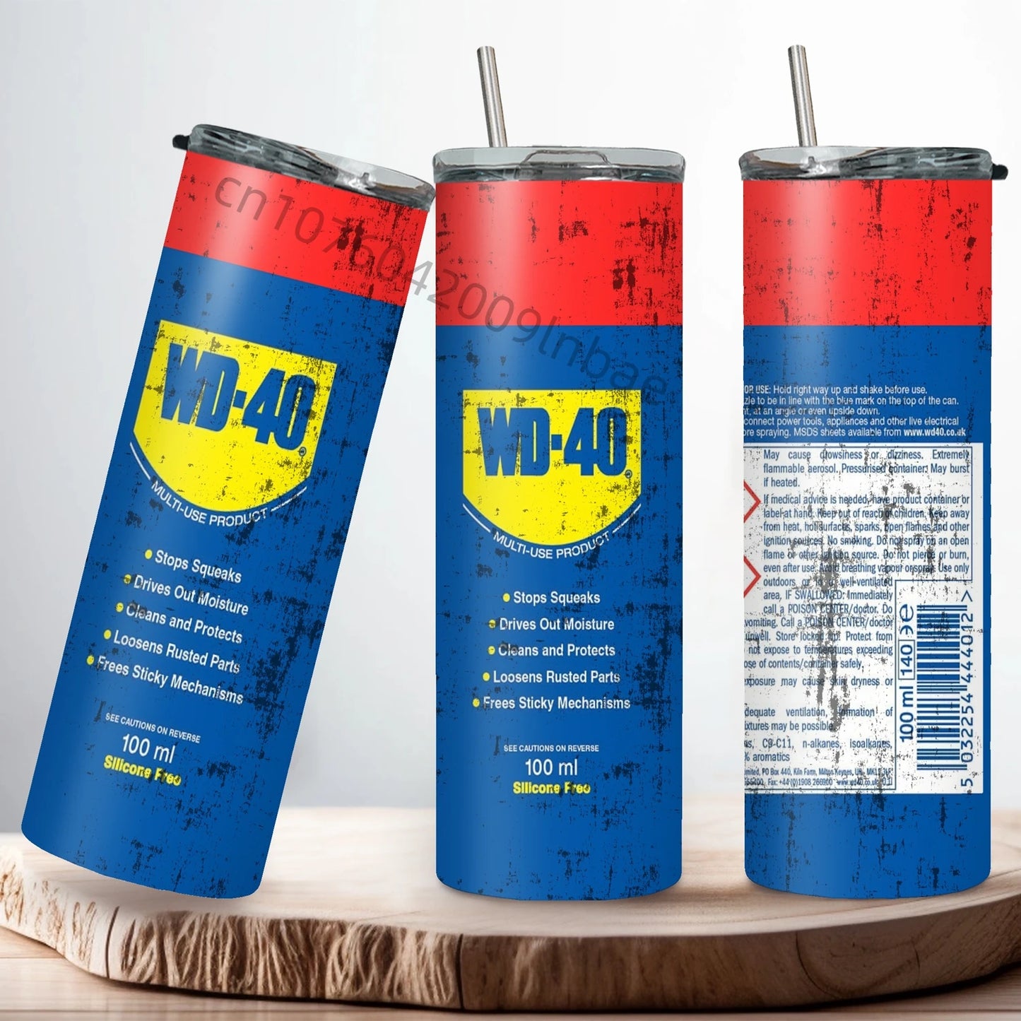 20Oz WD40 Mechanic Oil Stainless Steel Vacuum Double Wall Insulated Tumbler with Lid Cold Hot Drink Coffee Mug Engineer Gifts