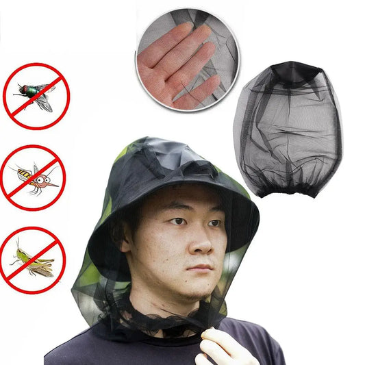 Fine Holes Mesh Durable Fly Screen Premium Anti Mosquito Insect Head Mesh Net Face Protector for Camping Cap Garden Supplies