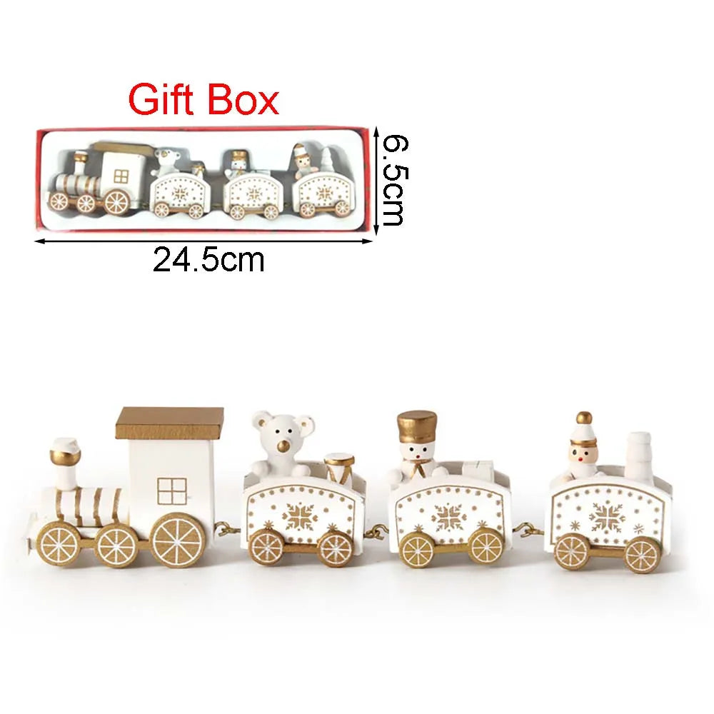 Christmas Wood Train Decoration