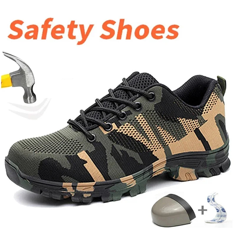 Lightweight fancy Camouflage Safety Shoes