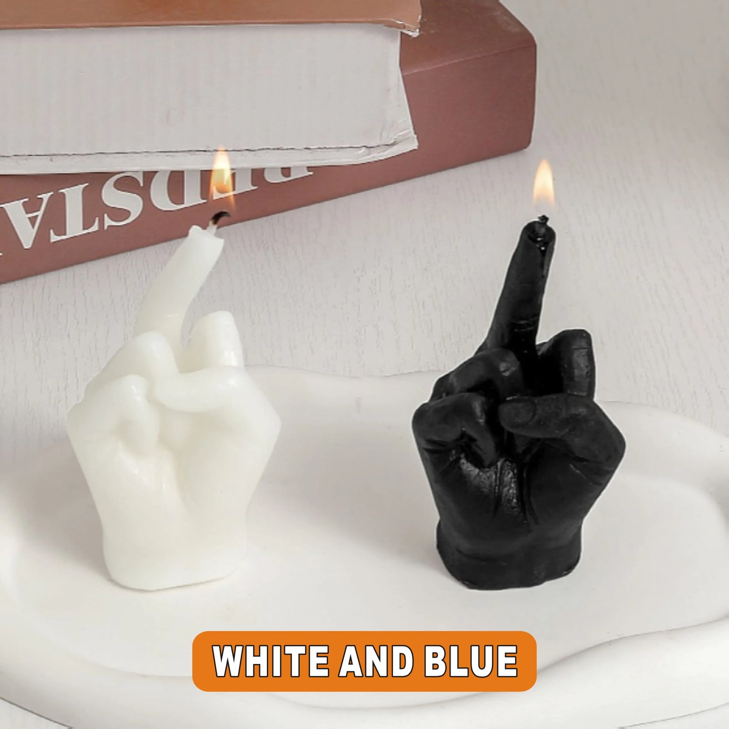 Finger Scented Candle Room Decor Aesthetic Fragrance Soy Wax Aromatherapy Hand Gesture Candles Desk Statues Sculpture Decor