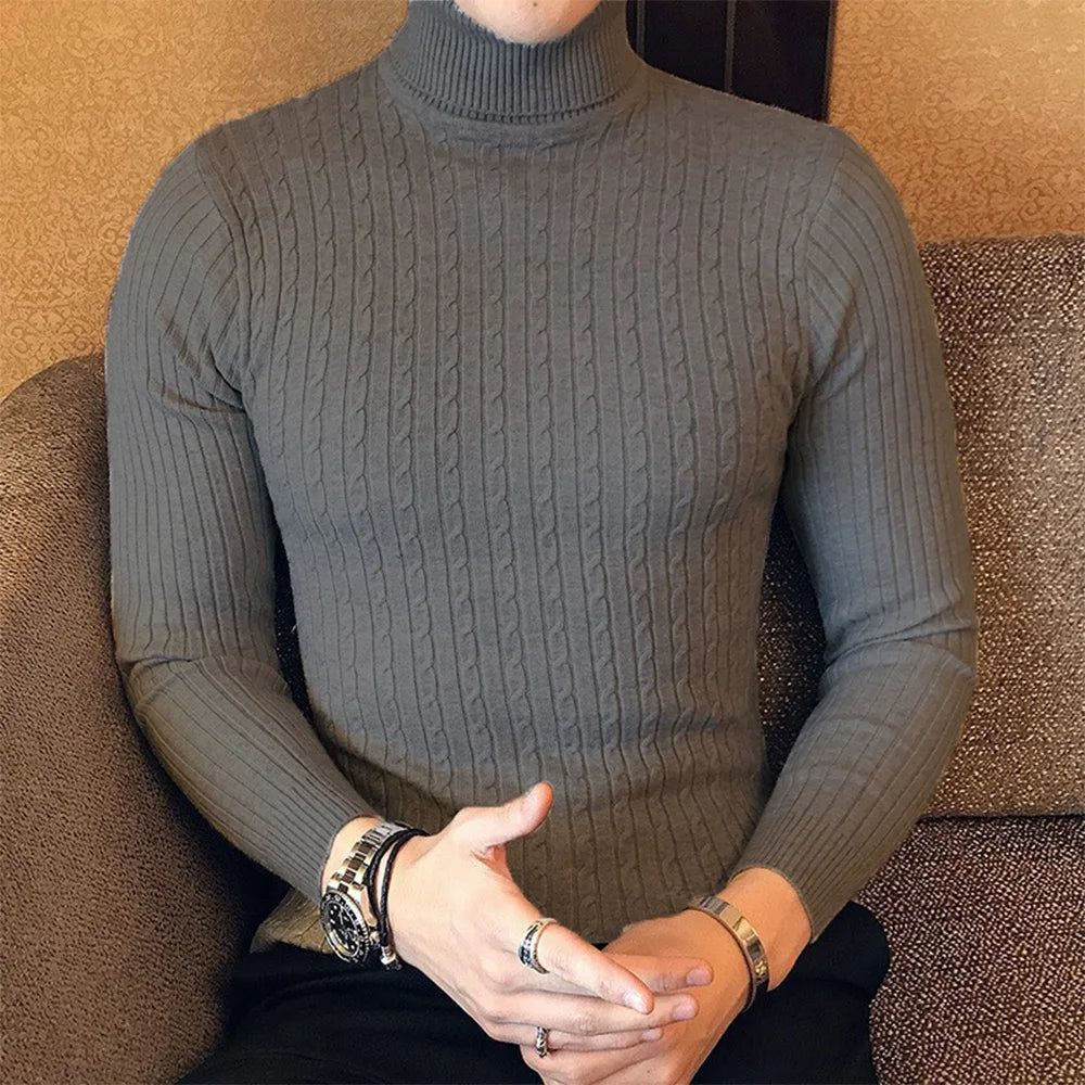 Men's Warm  Knitted Sweater Bottoming Shirt