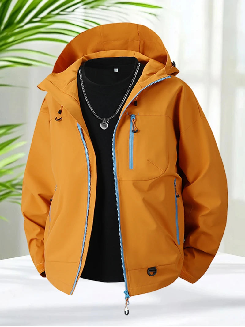 Windbreaker Hooded Zip Up Hiking Jackets