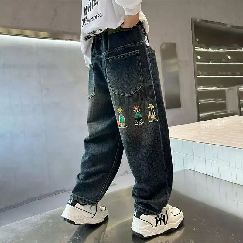 Denim Trousers Casual Pants