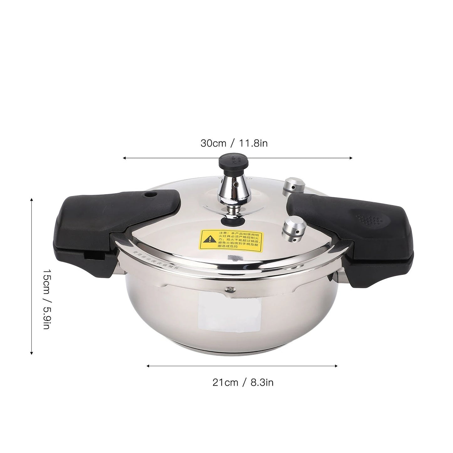 Stainless Steel Mini Pressure Cooker Safe Explosion Proof 1.8L 1.8 Liter Pressure Cooker Oyster Fish Head Pot for Gas Stove Indu