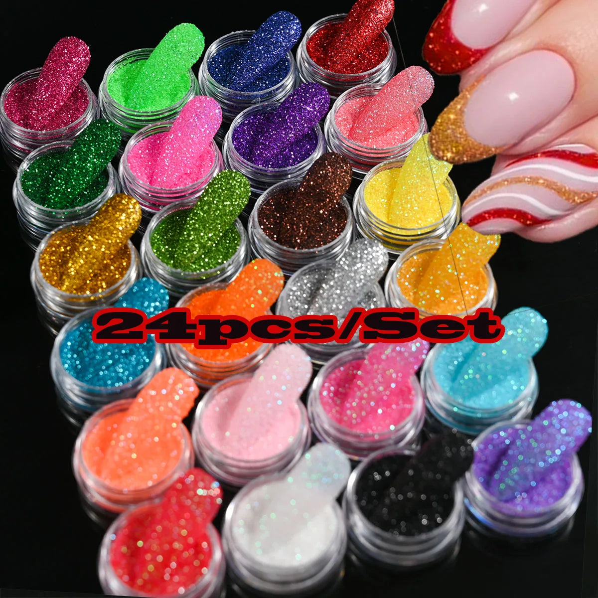 Sparkly Holographic Fine Sugar Nail Powder