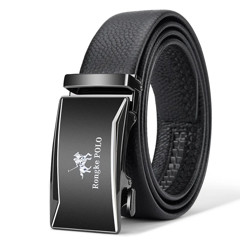 Men Genuine Leather Automatic Adjustable waistband belts