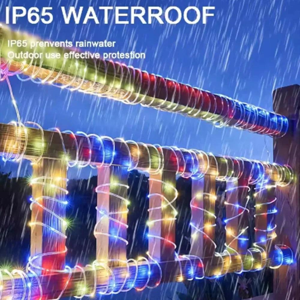 Solar Rope Outdoor Fairy String Lights