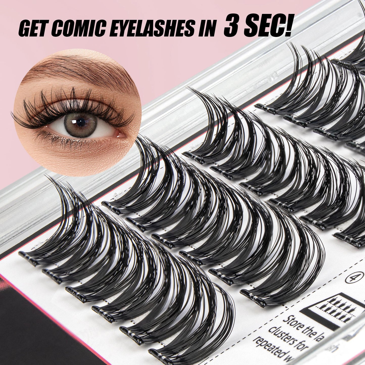 Adhesive Cluster Lashes Press on