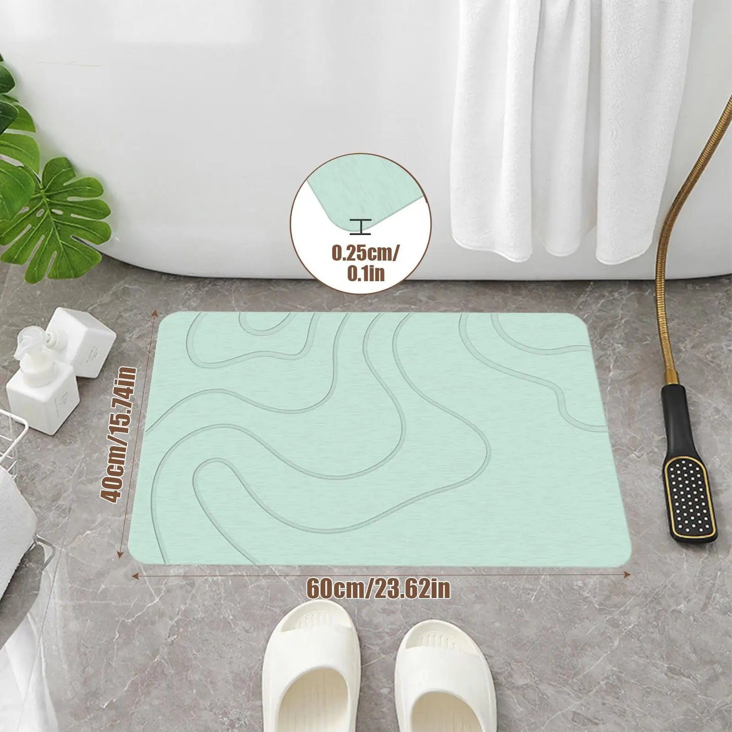 Quick drying Stone Bath Mat