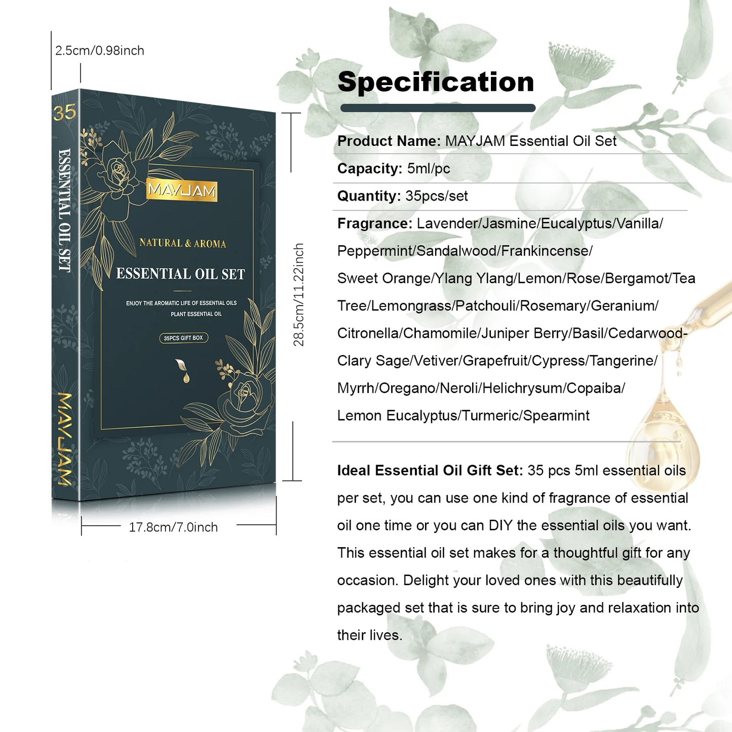 35 Bottles Aromatherapy Essential Oil