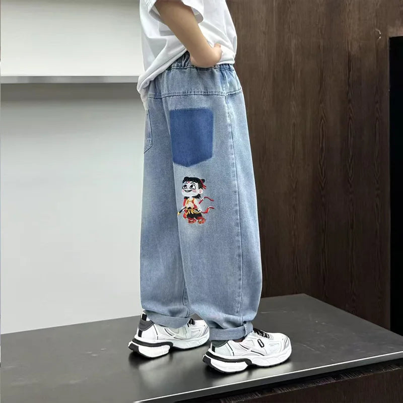 Denim Trousers Casual Pants