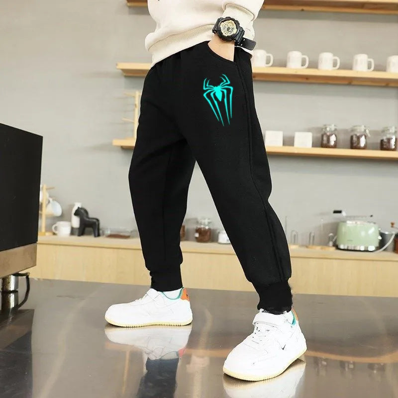 Luminous Lightning Print Cotton Trousers