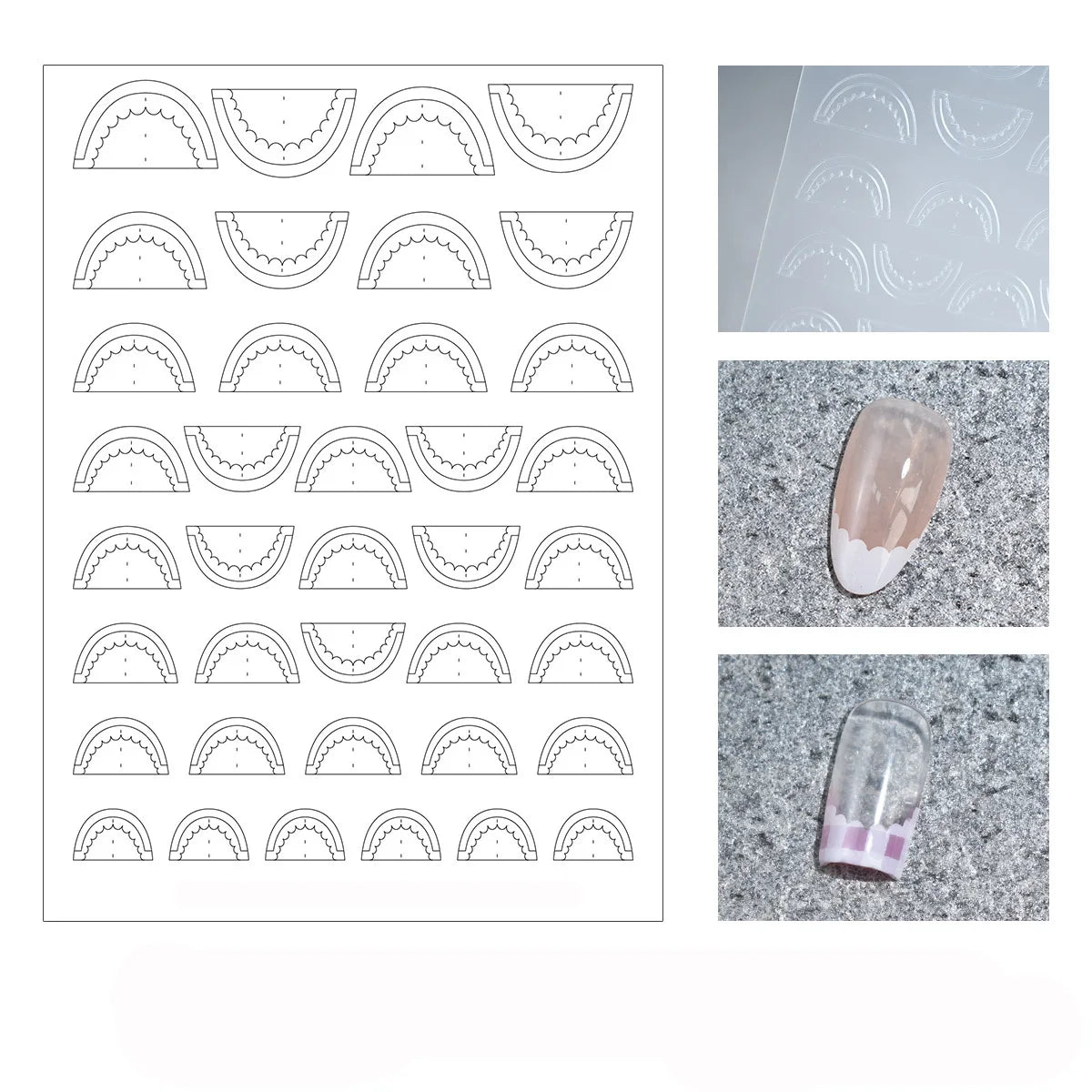 Hollow Lace  Self-Adhesive Nail Stickers