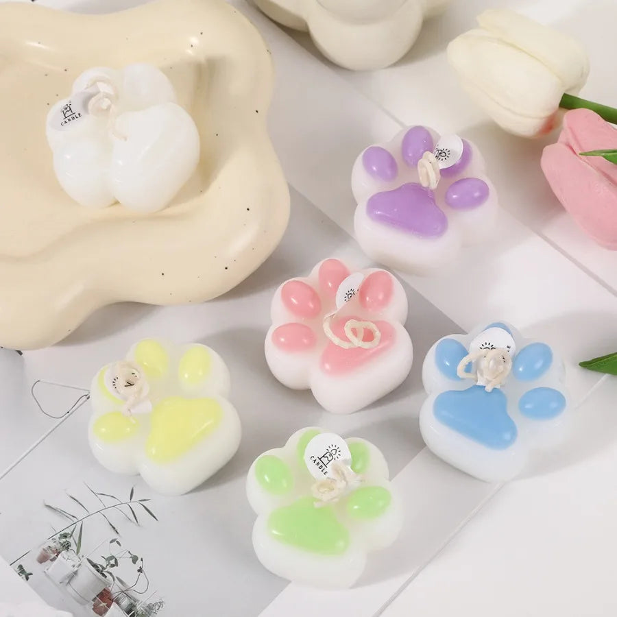 1pc/4pc Cat Paw Design Scented Candle ,For Birthday, Valentine's Day, Diy Home Decoration, party decoration, wedding souvenirs