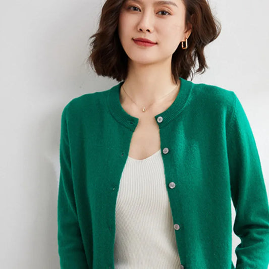 Women Knitted Cashmere Cardigans Sweaters