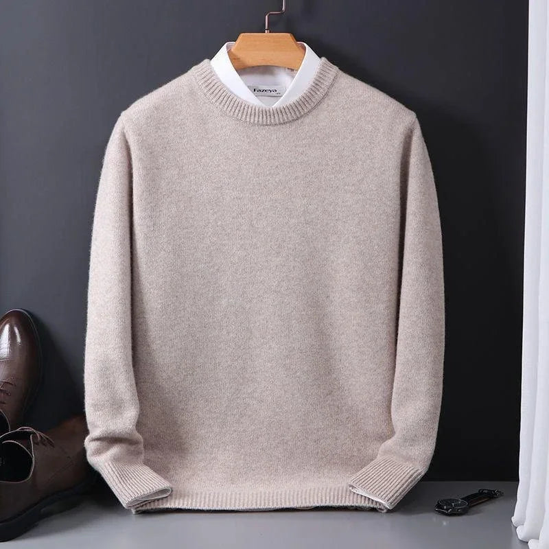 Cashmere Loose  Knitted Bottom Korean Casual Men Top