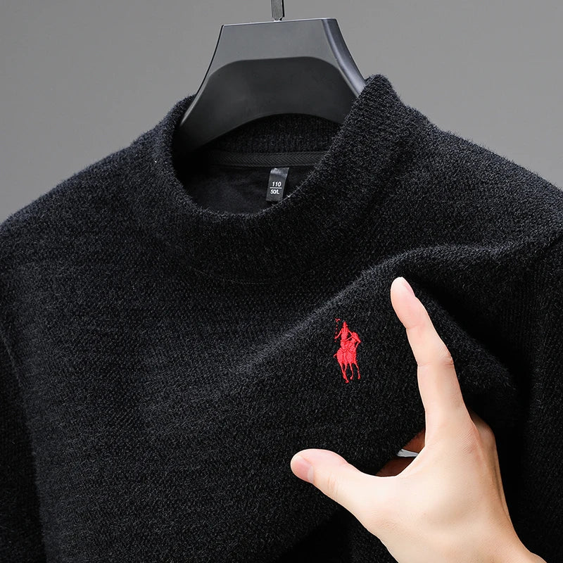 Men's  Exquisite Velvet Embroidered Sweater