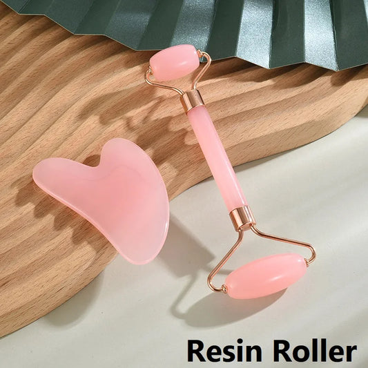 New 2PCS Gua Sha Stone Facial Massager