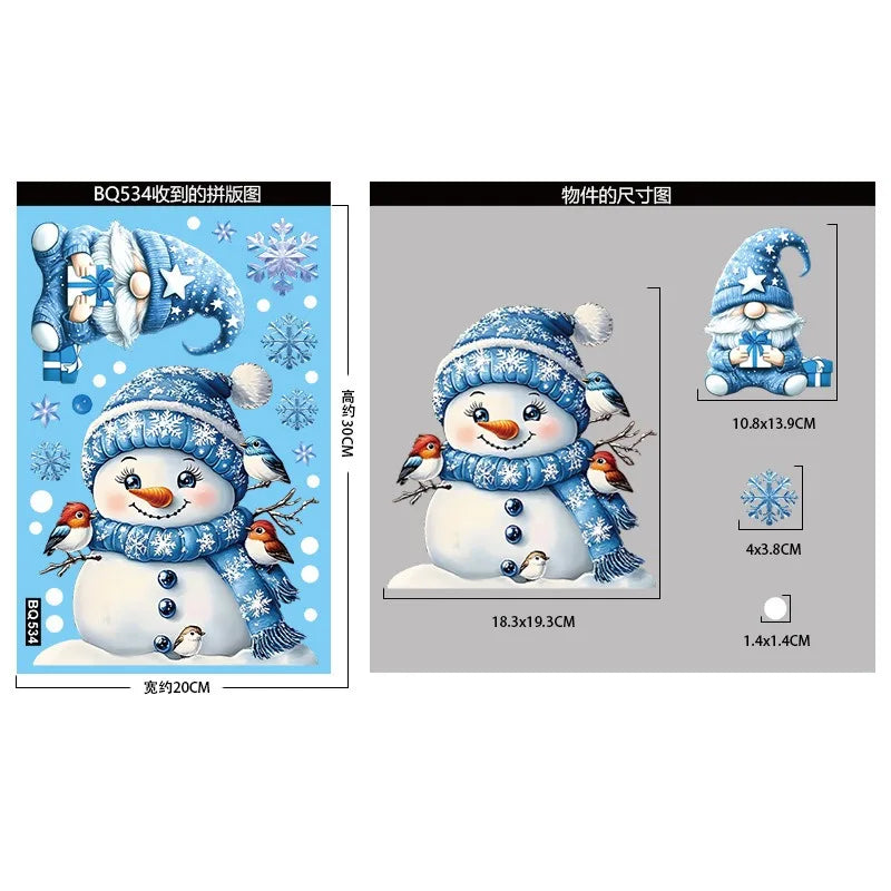 Christmas Window Stickers Snowman