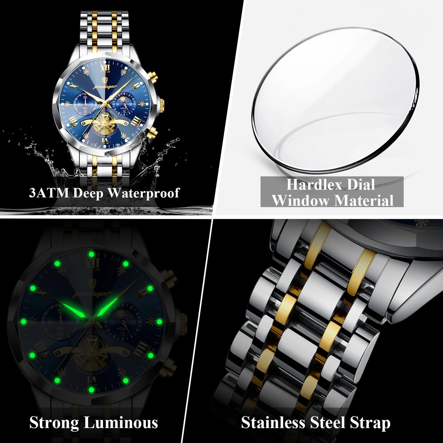 Luxury Original Waterproof Luminous Wristwatch
