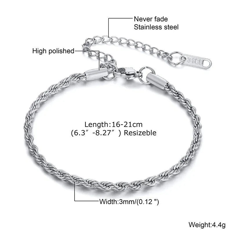 Rope Bracelets Adjustable Wristband
