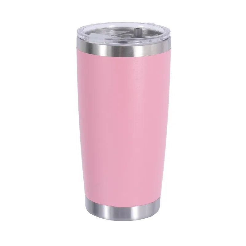 20oz/590ML Thermo Cafe Coffee Mug Car Thermos Mug Leakproof Travel Thermo Cup for Tea Double Stainless Steel Hot and Cold Cup
