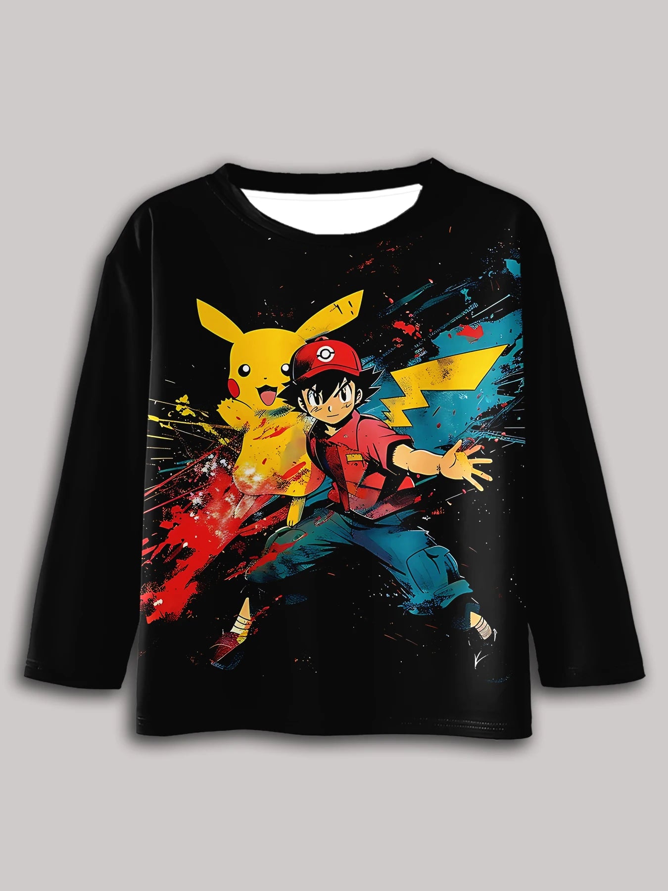 3D Print Casual Round Neck Boys and Girls Tops