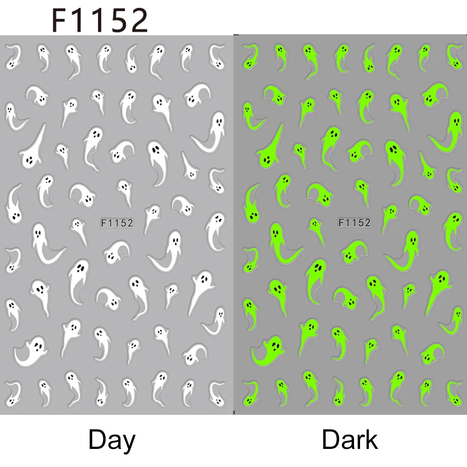 Luminous Halloween Nail Stickers