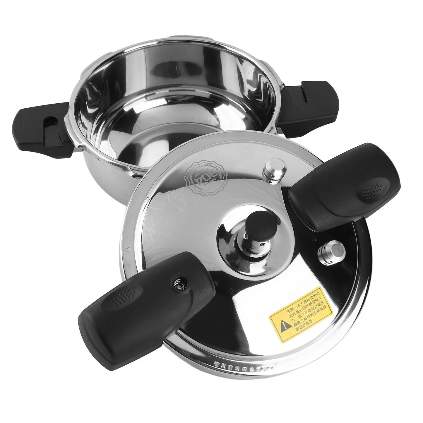 1.8L Pressure Cooker Stainless Steel Safe Explosion Proof 1.8LPressure Cooker Oyster Fish Head Pot for Gas Stove Indu