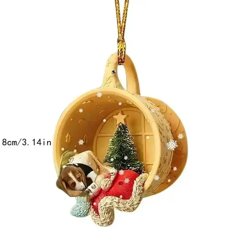 Christmas Tree Pendant Dog Animal Drop
