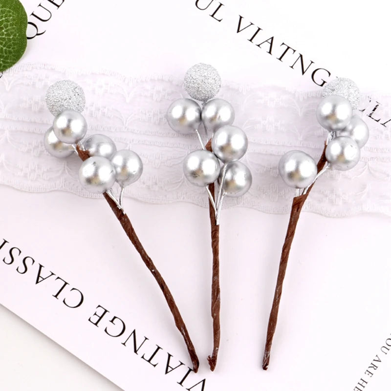10 PCS Artificial Christmas Tree Berries