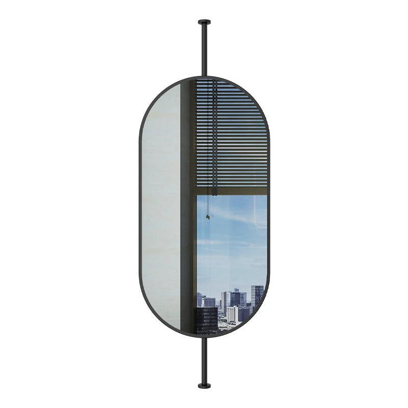 Ceiling Oval Hanging Mirror Modern Simple Home Decoration Bathroom Vanity Mirror LED Lighting Hd Cosmetic Mirror Size60x90cm