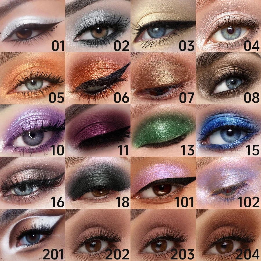 24 Colors Pearlescent Glitter Eyeshadow