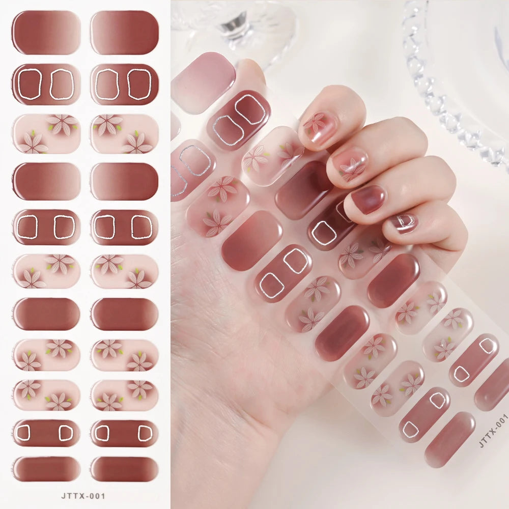 Transparent Semi Cured Gel Nail Strips