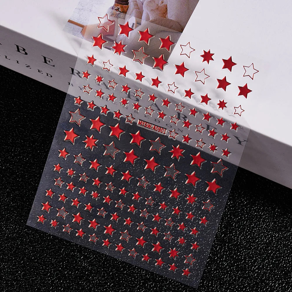 3 D Bronzing Nail Art Sticker