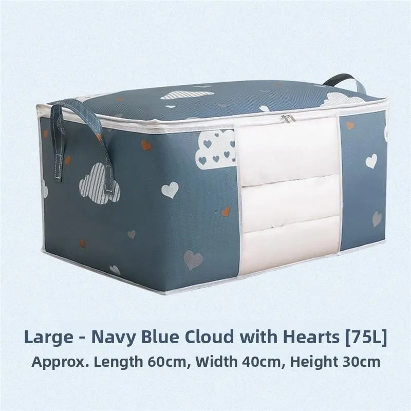 Large Printed Cotton Quilt Storage