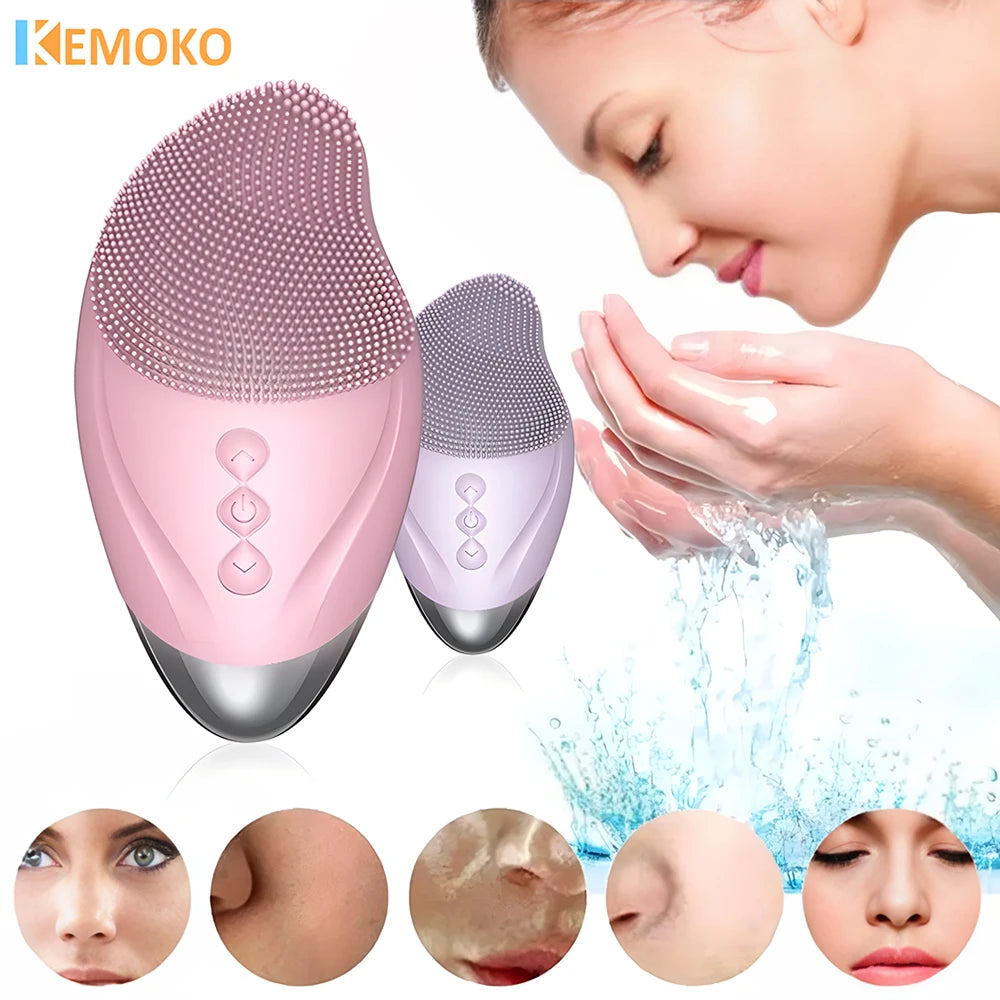 USB Facial Rechargeable Silicone Cleansing Brush
