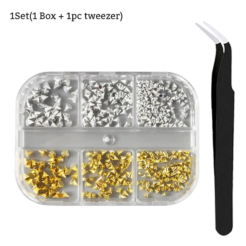 Punk Nail Rivets Spikes Metal Studs