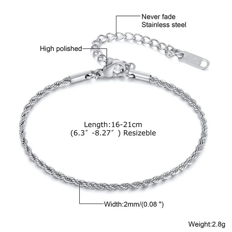 Rope Bracelets Adjustable Wristband