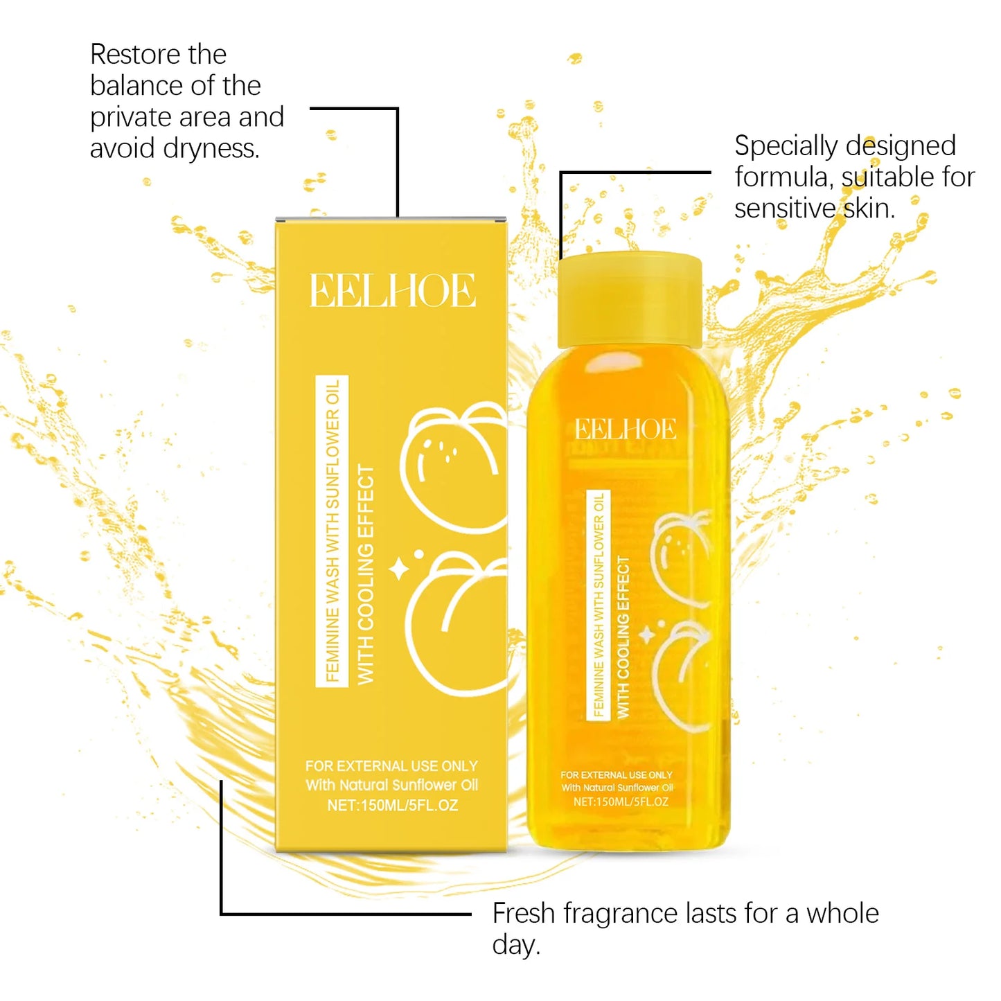 Female Body Wash with Natural Sunflower Oil