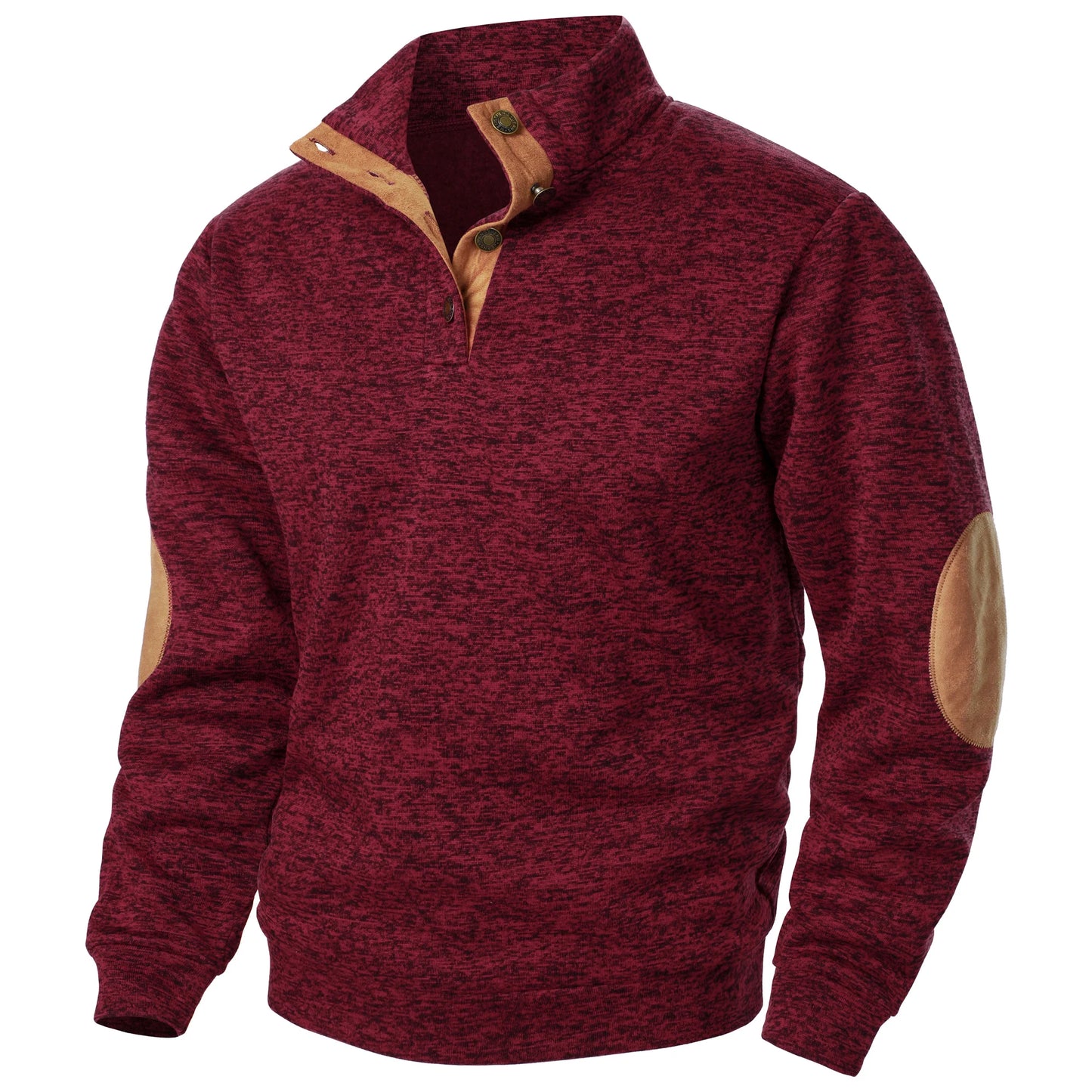 Men's stand collar casual knitted sweater top