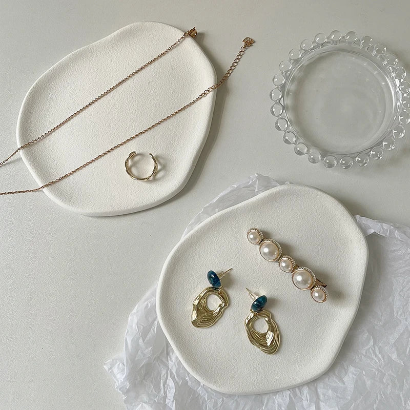 Embryo Ceramic Jewelry Storage Disk, Display Shelf, Aroma Candle Tray, Photography Props, Home Decoration, Light, Luxury