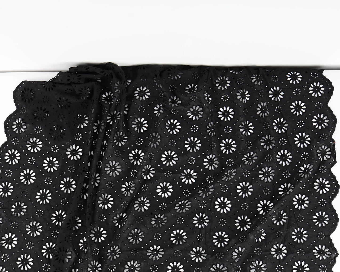 100% Cotton Hollow-out Embroidery Eyelet Lace Fabric - 50 inch wide sold by the yard