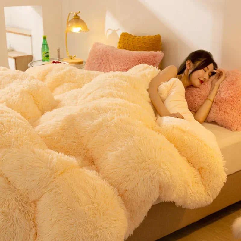 Fur Lamb Fur Warm Winter Comforter