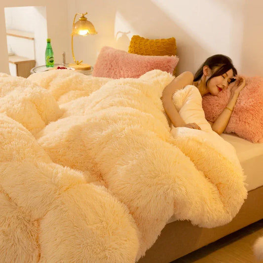 Fur Lamb Fur Warm Winter Comforter