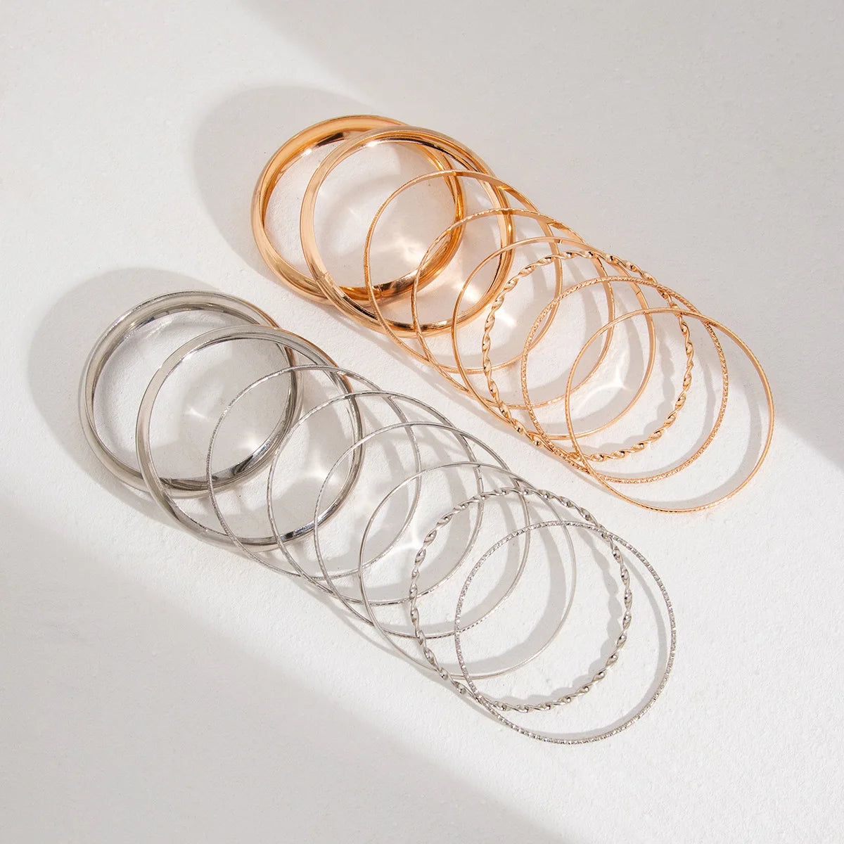 Bracelets Set Twist Texture Bangles