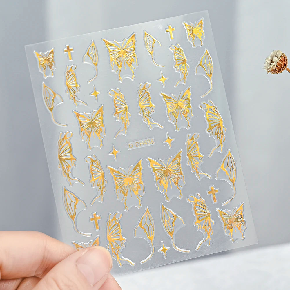 3 D Bronzing Nail Art Sticker