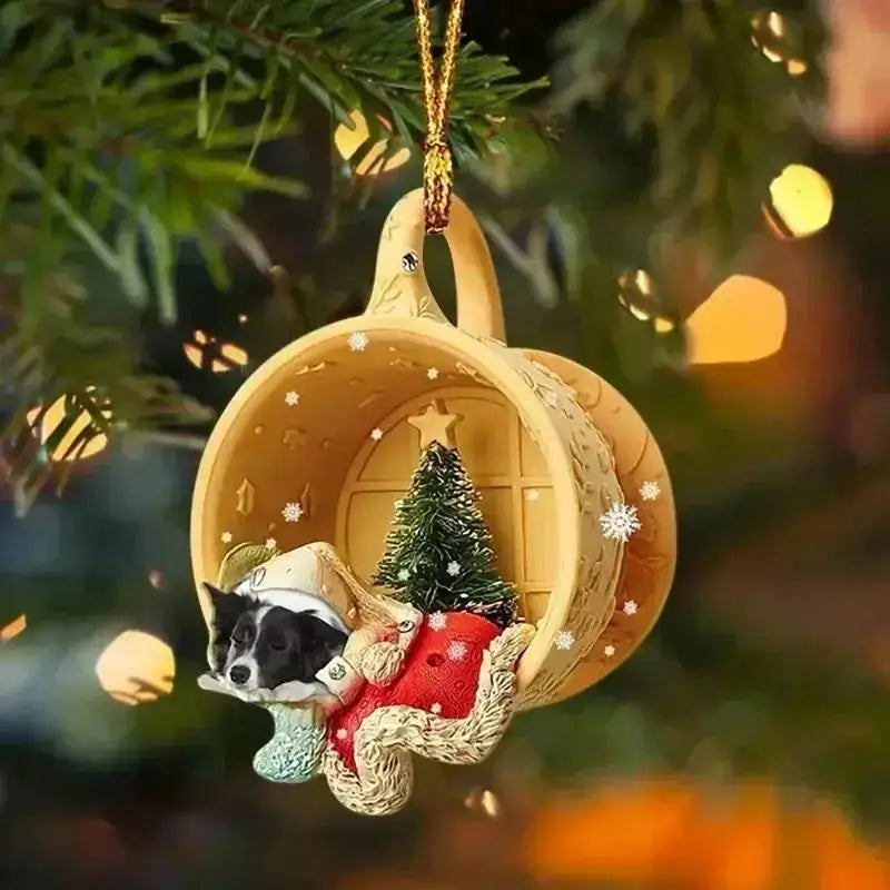 Christmas Tree Pendant Dog Animal Drop