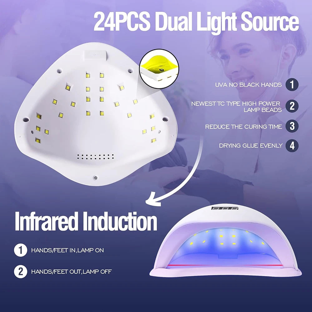 Nail Dryer Gel Nail Polish Curing LED UV Light